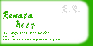 renata metz business card